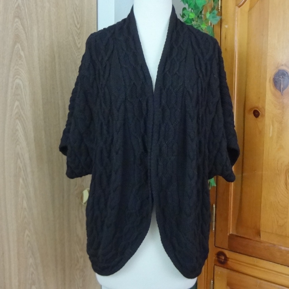 Coldwater Creek Cable Knit Cardigan Sweater Large